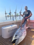 Fotonotizia: un tonno di 90 Kg pescato con la tecnica del drifting nelle acque dell&#039;Elba