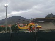 Fotonotizia:  Lavori sull&#039;elisuperficie ospedaliera, Pegaso atterra agli impianti sportivi