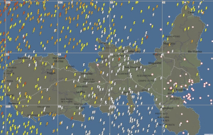 Elba - Mappa delle fulminazioni alle ore 00.05  di Sabato 1 Luglio
