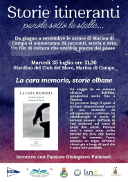A Marina di Campo la presentazione di &quot;La cara memoria, storie elbane&quot; di Giampiero Palmieri