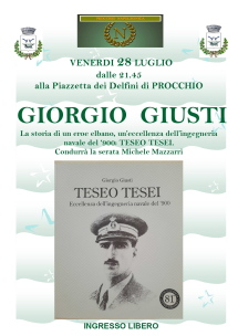 A Procchio con Giorgio Giusti si parlerà dell&#039;eroe elbano Teseo Tesei