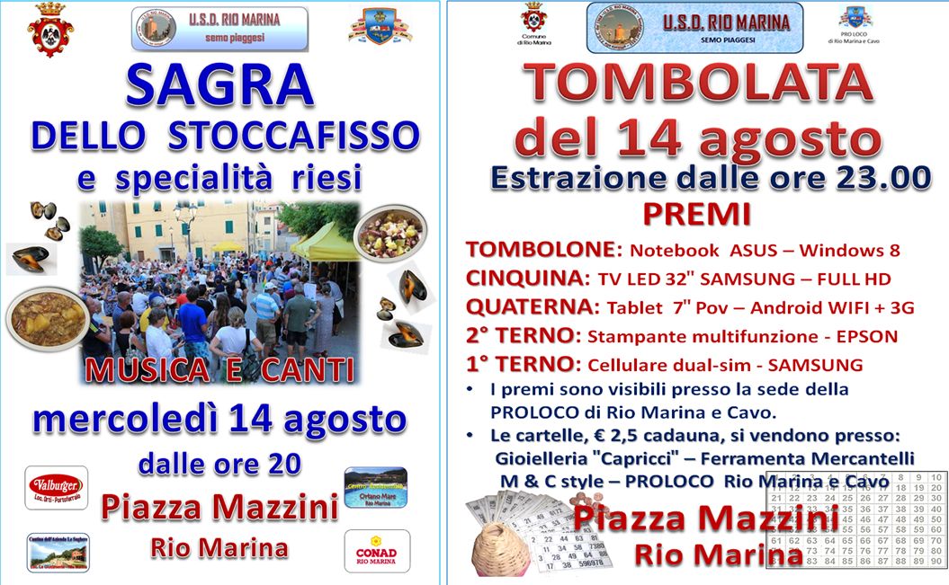 SAGRA E TOMBOLA taglio