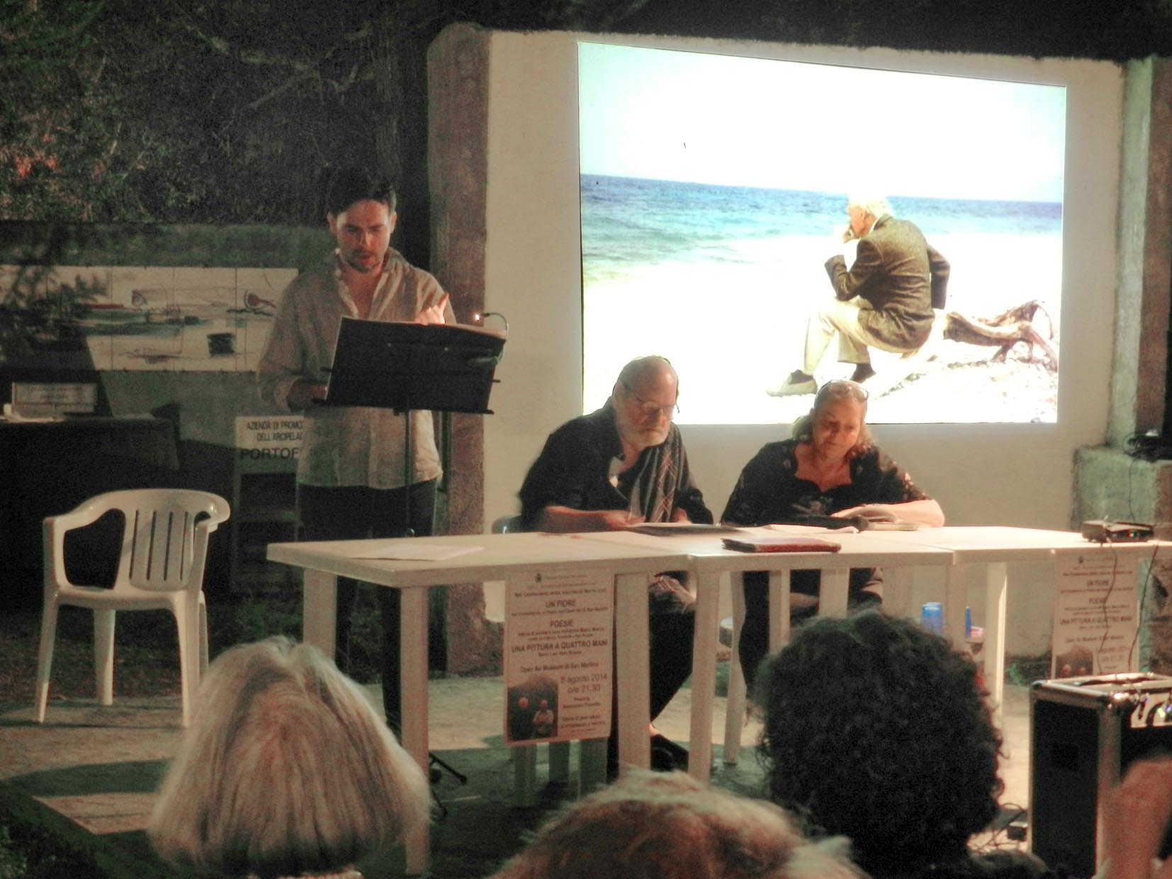 Lattore Marco Manca Italo Bolano e Sandra Palombo