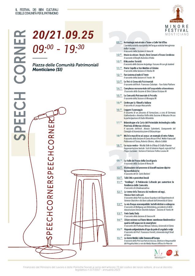 poster programma 19 e 20sett con corner speach