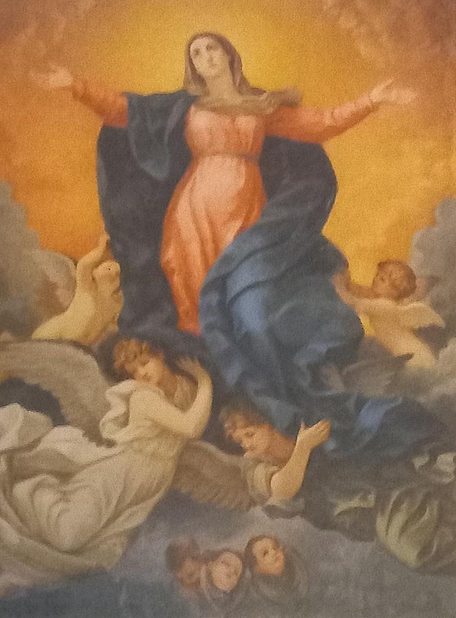Madonna Assunta in cielo. Giuseppe Mazzei Dipinto olio su tela 2
