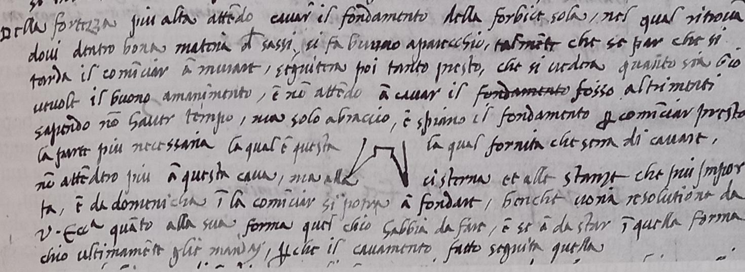 7 giugno 1548. Lettera di Giovan Battista Belluzzi a Cosimo 5