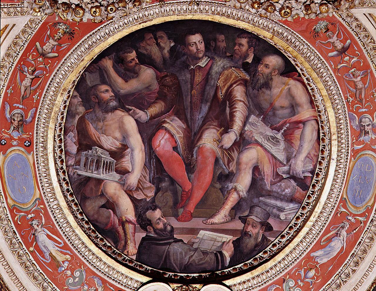 Giorgio Vasari Cosimo de Medici fra gli artisti della sua corte 1