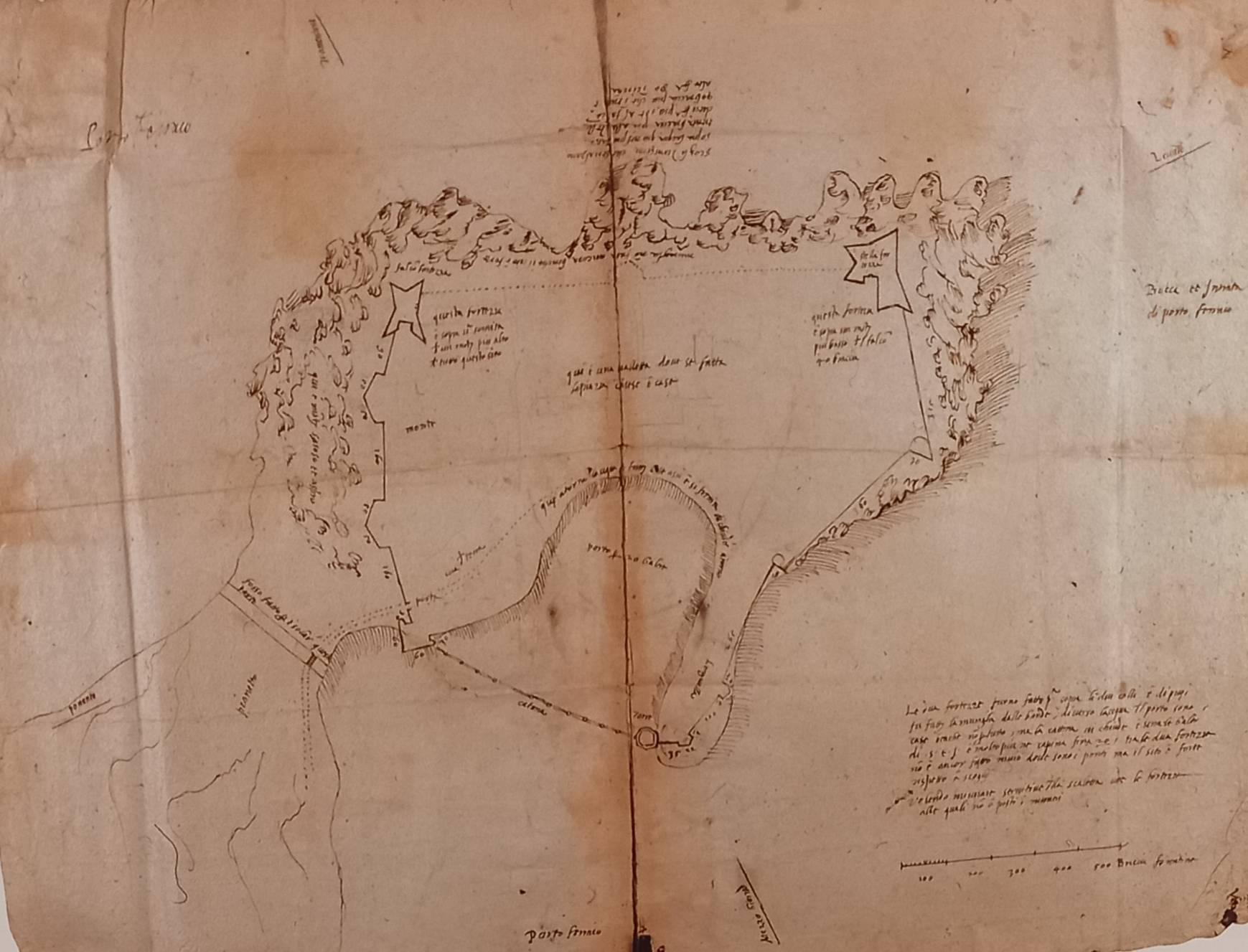 Giovanni Battista Belluzzi.Planimetria del circuito fortificato di Portoferraio 7