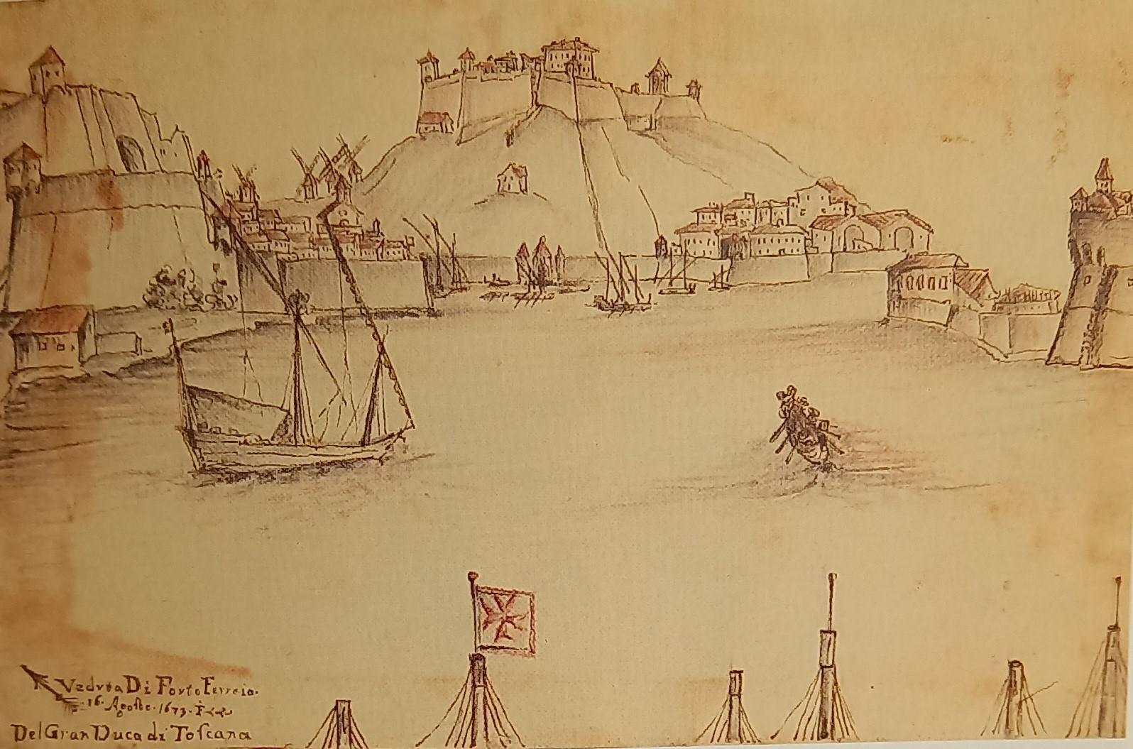 Ignazio Fabroni . “Veduta di Portoferraio 16 agosto 1673 Del Gran Duca di Toscana 3