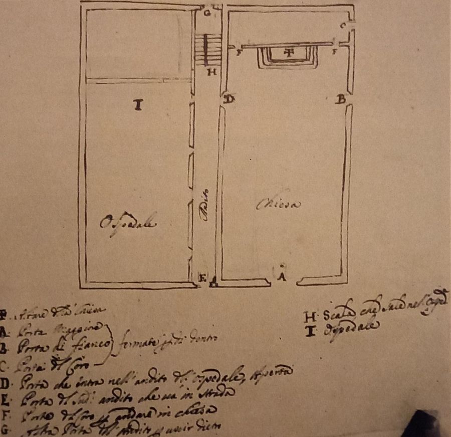 Ospedale  e Chiesa  della Misericordia.Pianta 5