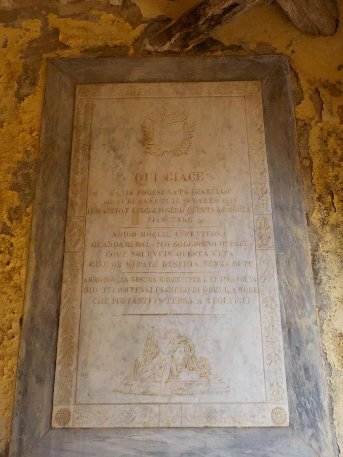 chiesa SS Annunziata.Lapide marmorea in ricordo della morte di Maria Foresi 5