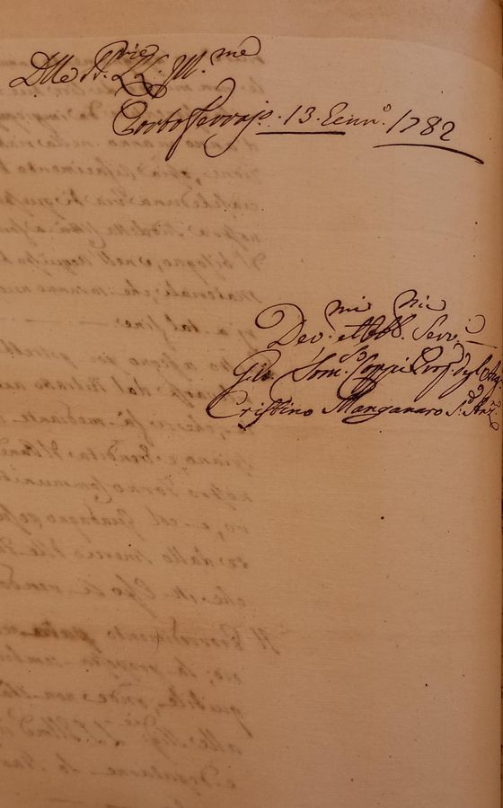 quarta carta. Filza “Istanze comunitative dal 1784 al 1790