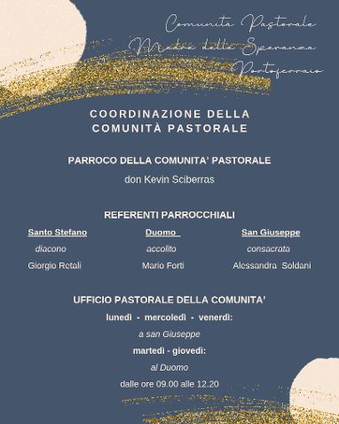 COORDINAMENTO COMUNITA PASTORALE