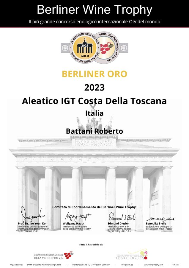 aleatico battani 2025 BWT