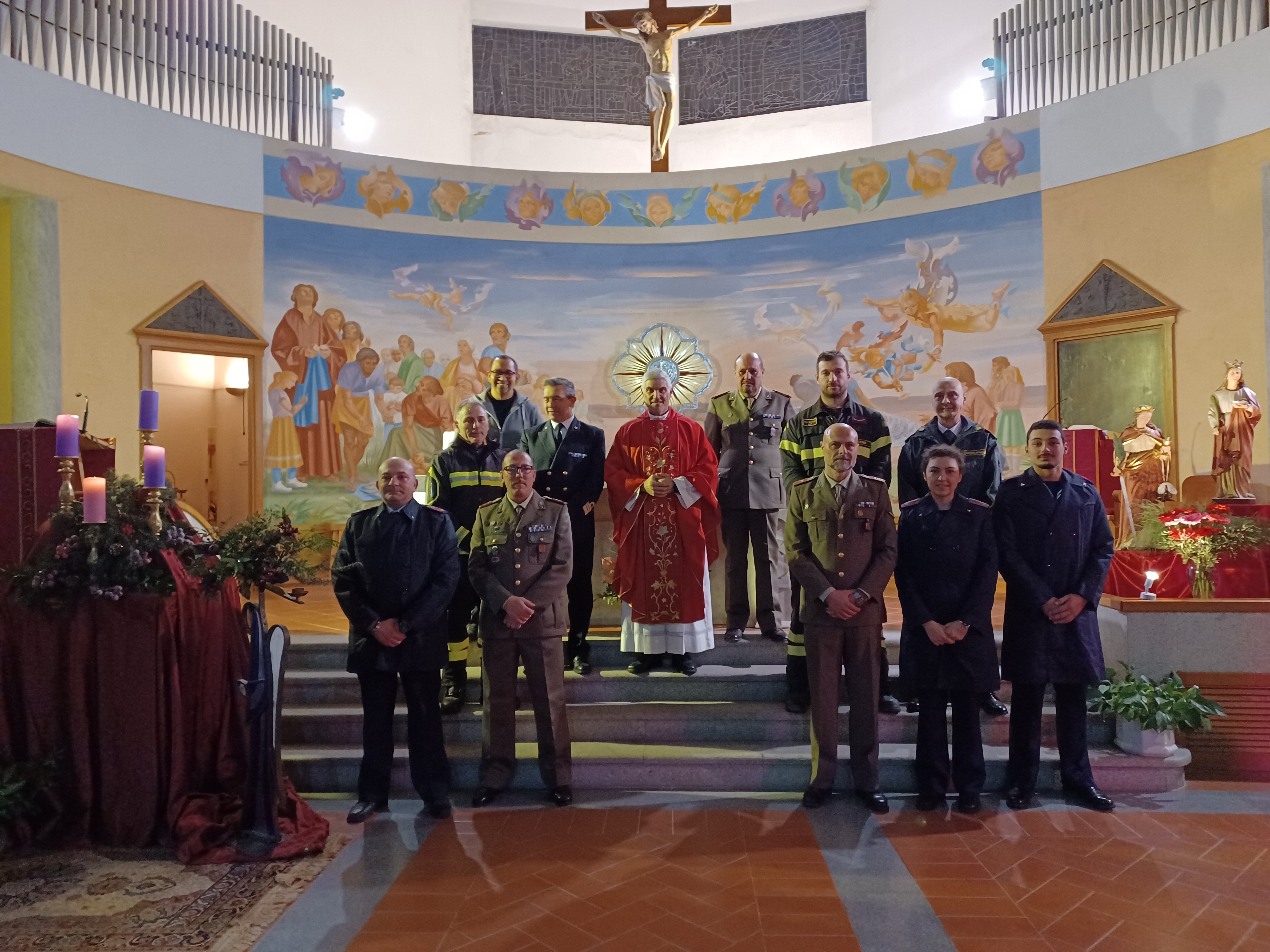 Festa di Santa Barbara   messa con la partecipazione degli organi militari a Portoferraio