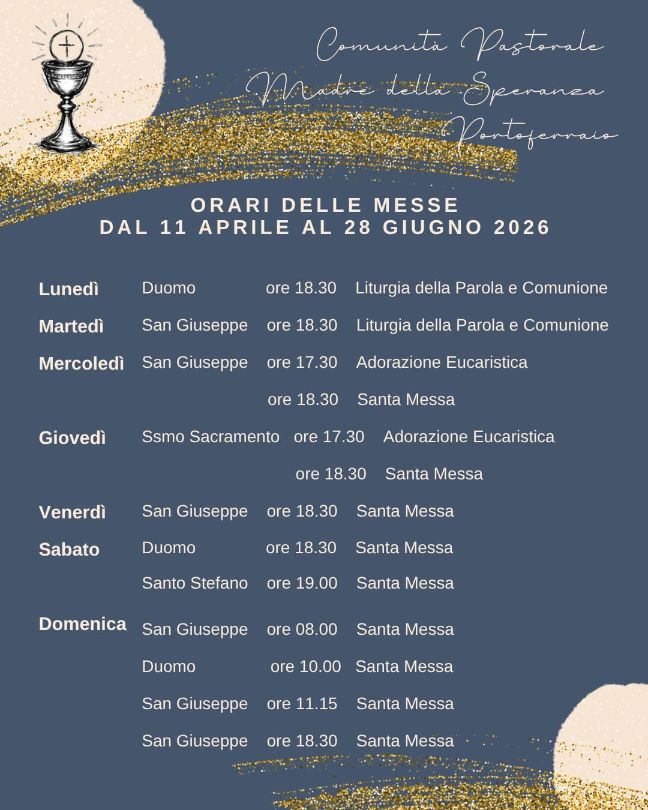 orari messe aprile giugno 26