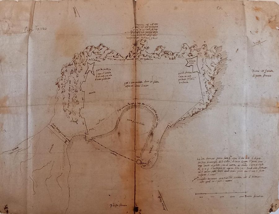 Rilievo planimetrico del circuito fortificato di Portoferraio