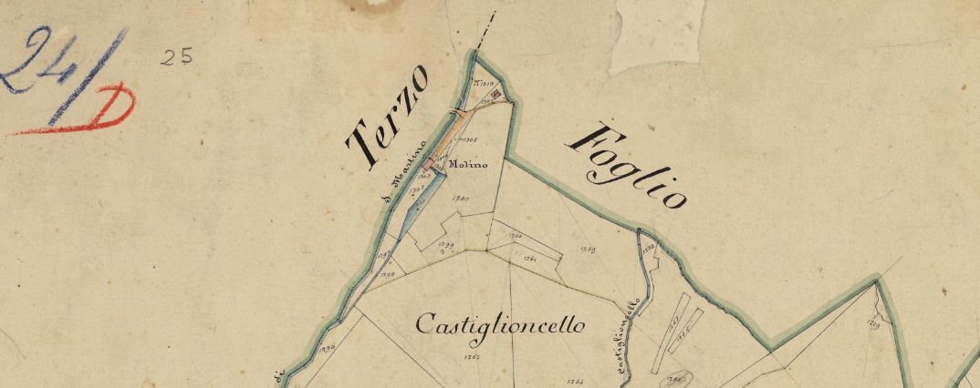 PARTICOLARE. Mappa catasto leopoldino.