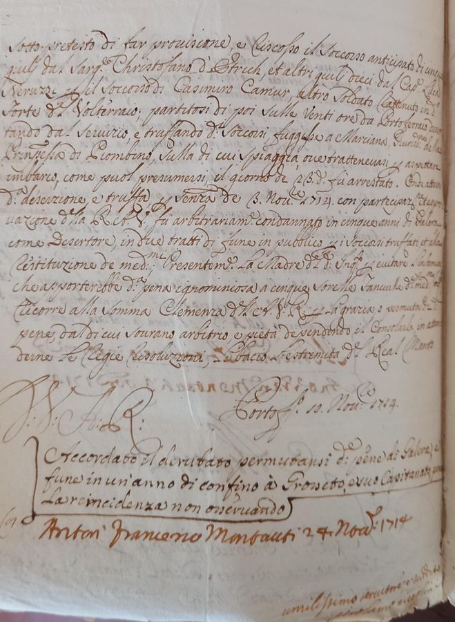 Informativa sulla vicenda del soldato Simone Spadini