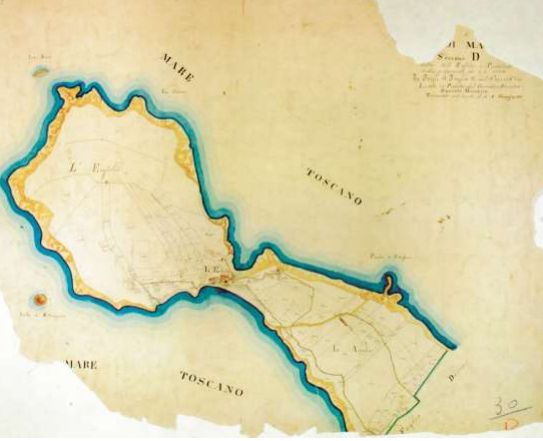 La penisola dellEnfola Mappa del Catasto 1842