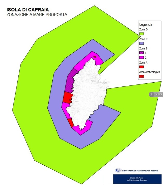 mappa Capraia a mare