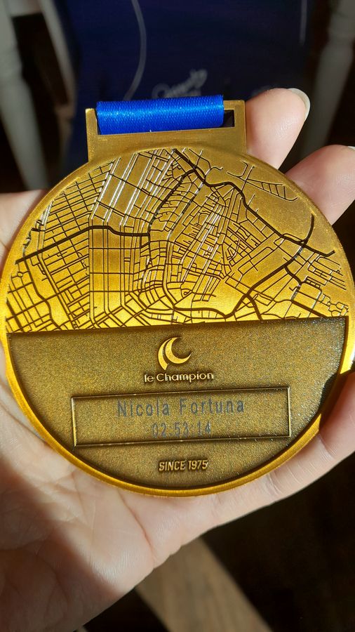 medaglia maratona amsterdam nicola