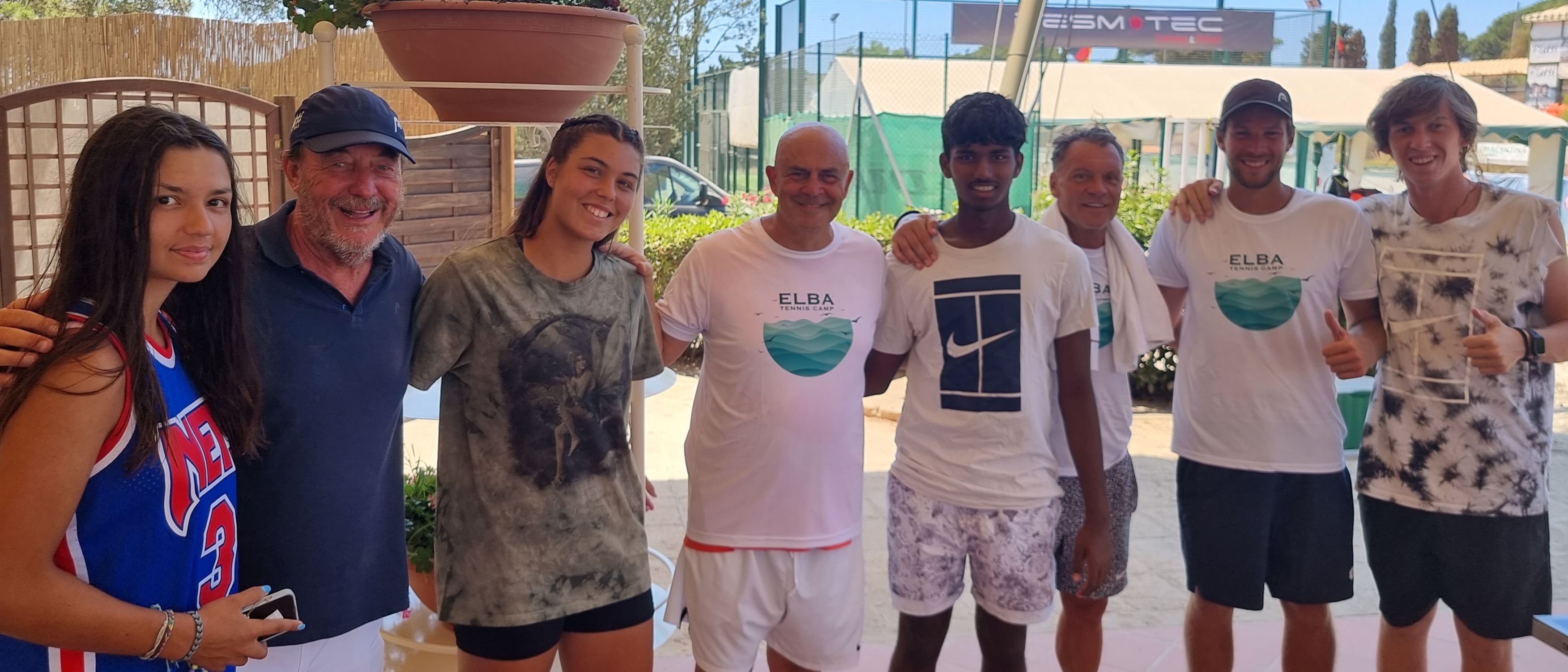 I TENNISTI CON MAURIZIO CROZZA AL TENNIS CAMP