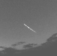 Il passaggio di una meteora nel cielo elbano