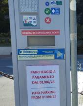 Dal 1° giugno torna a pagamento il Parcheggio all'Alto Fondale
