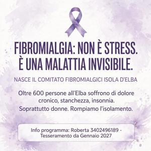 Fibromialgia all'Elba - l'invisibile dolore femminile - nasce un comitato