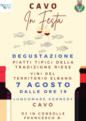 Il 7 agosto 'Cavo in festa'