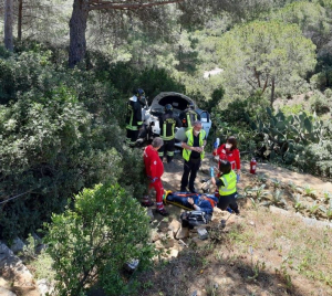 Auto fuori strada a San Piero, 3 i feriti