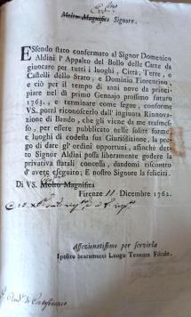 Portoferraio 1762. Domenico Aldini e l’appalto del bollo sulle carte da gioco
