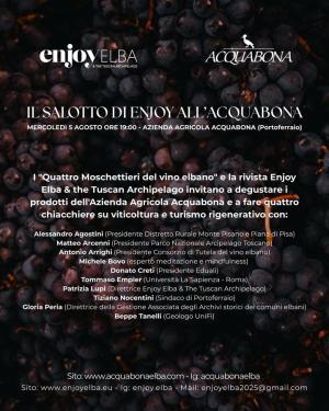 Il salotto di Enjoy Magazine all’Acquabona per parlare di turismo rigenerativo e viticoltura