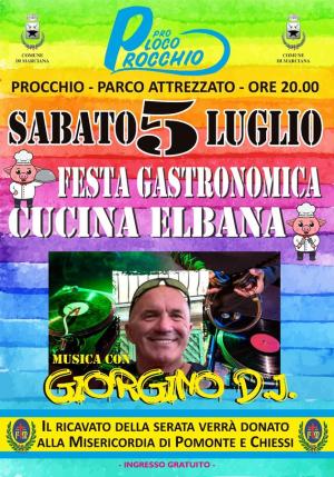 Il 5 luglio a Procchio una serata di festa, buona cucina e solidarietà