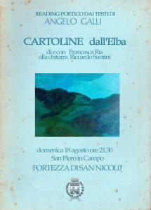 "Cartoline dall'Elba", a San Piero lettura poetica delle opere di Angelo Galli