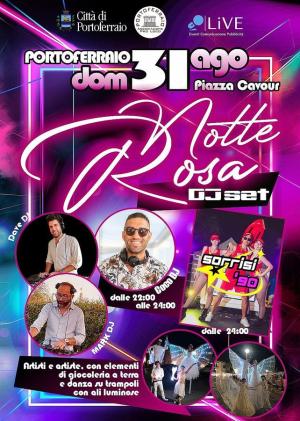 Domenica 31 agosto la Notte Rosa a Portoferraio