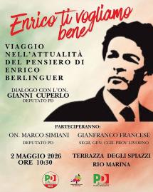 L'On. Cuperlo a Rio Marina per una iniziativa dedicata al pensiero di Enrico Berlinguer