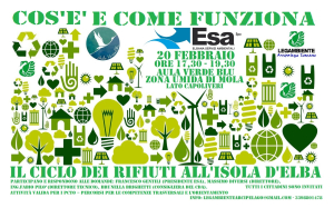 Sei incontri per capire come funziona l’Elba: si comincia dai rifiuti. Appuntamento il 20 febbraio