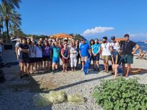Un gruppo di Boy-scout di Treviso visitano il percorso delle Pievi dell'isola