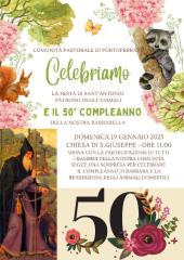 Nella chiesa di San Giuseppe domenica si celebra la festa di Sant'Antonio Abate ed il 50° compleanno di Barbara