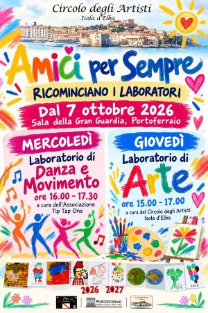 “Amici per Sempre” riparte: arte, movimento e inclusione alla Gran Guardia di Portoferraio