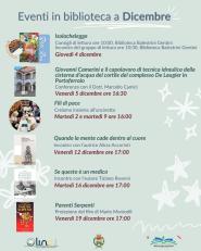 Gli eventi in programma nel mese di Dicembre in Biblioteca a Campo