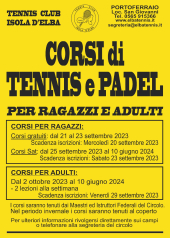 Riprendono i corsi di tennis e padel al Tennis Club Isola d'Elba