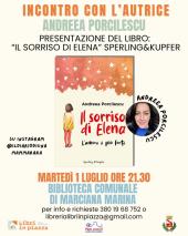 Stasera in biblioteca a Marciana Marina incontro con l'autrice Andreea Porcilescu