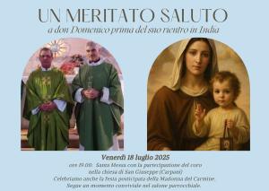 La Comunità pastorale di Portoferraio saluta don Domenico Pinheiro che torna in India