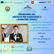 Al CAFT corso gratuito per ricevimento nelle strutture alberghiere