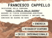 Annullato l'evento con il prof. Cappello su energia, rigassificatore e crisi internazionale