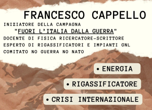 Annullato l'evento con il prof. Cappello su energia, rigassificatore e crisi internazionale