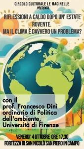 "Riflessioni a caldo dopo un'estate rovente. Ma il clima è davvero un problema?". Conversazione con Francesco Dini